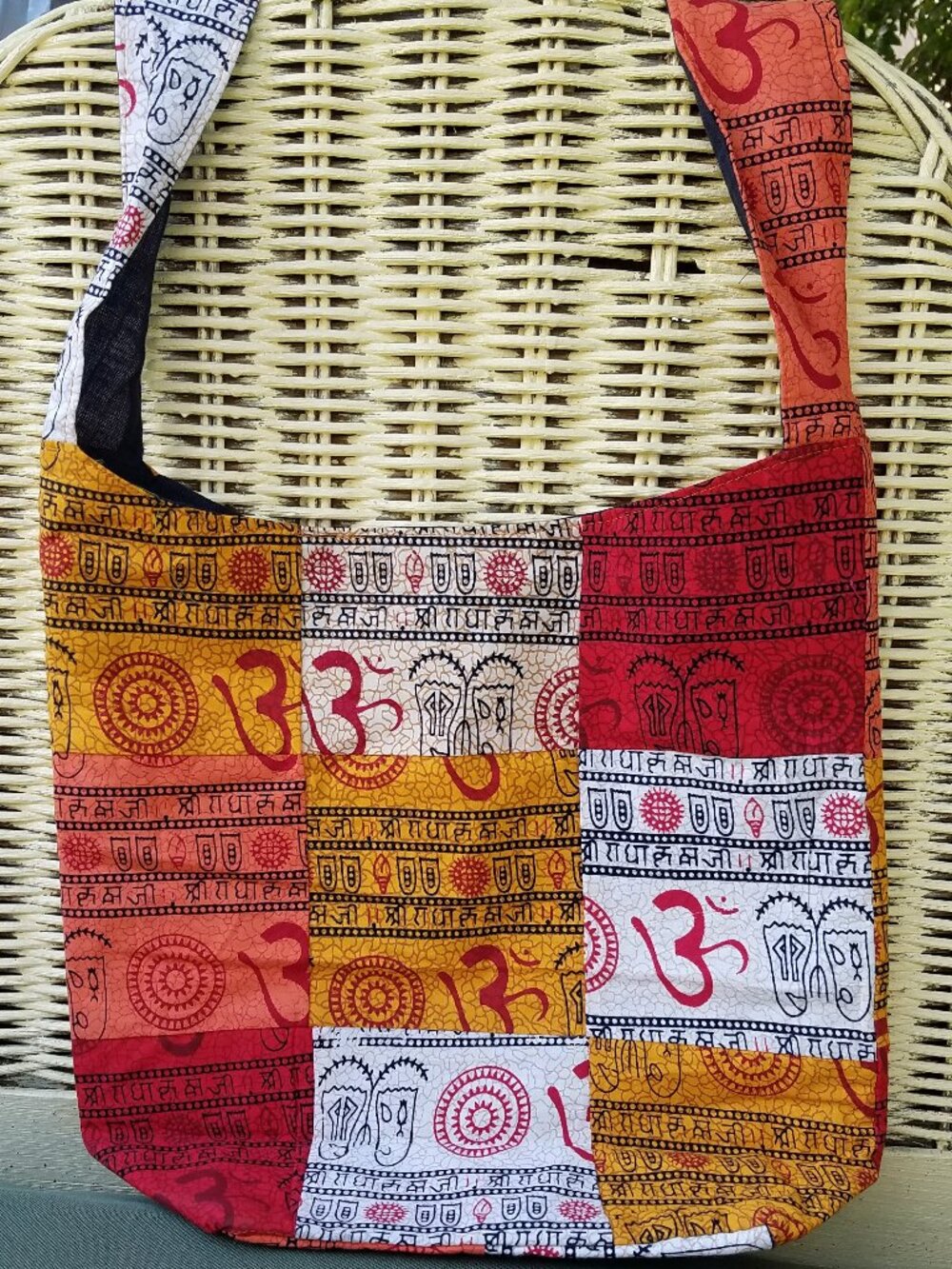 🧡 Handmade Patchwork Om Cotton Tote Bag 🧡 - Picture 4 of 4